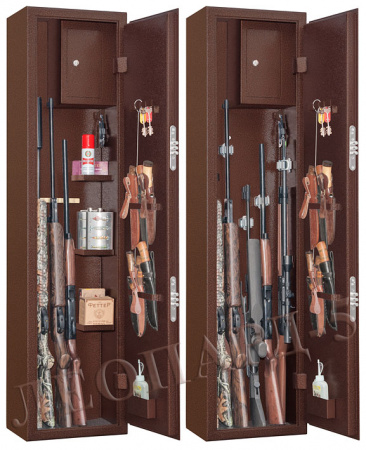 Шкаф металлический оружейный усиленный сейфового типа Леопард-5 цвет медный