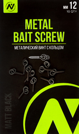 Металический винт с кольцом 12мм + 3,7мм  VN Tackle Metal Bait Screw 12мм + 3,7мм