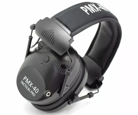 Наушники активные стрелковые PMX Tactical Pro PMX-40B 27-85 ДБ Черный
