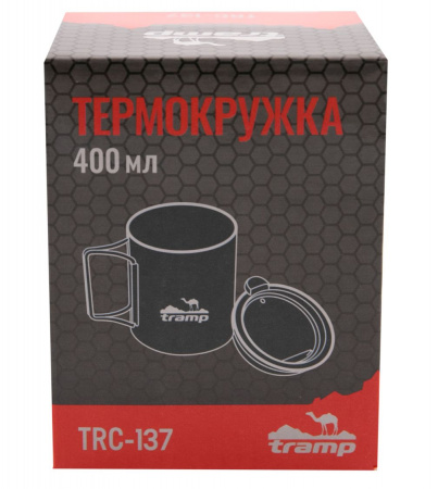 Термокружка Tramp со складными ручками и поилкой TRC-137.12, оливковый
