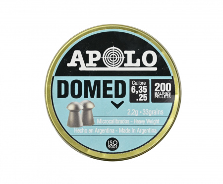 Пуля пневм. Apolo "Domed", для винт., 6.35мм, 2.2гр.(200шт.)