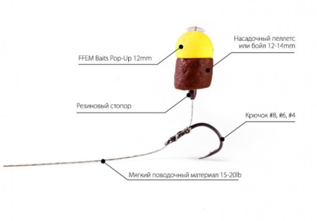 Бойлы FFEM Pop-Up Sweed Squid 12mm