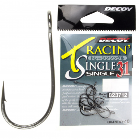 Крючок Decoy Single31 Tracing Single #8 NS Black 10pc