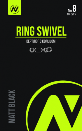 Вертлюг с кольцом VN Tackle Ring Swivel sz8, 10шт