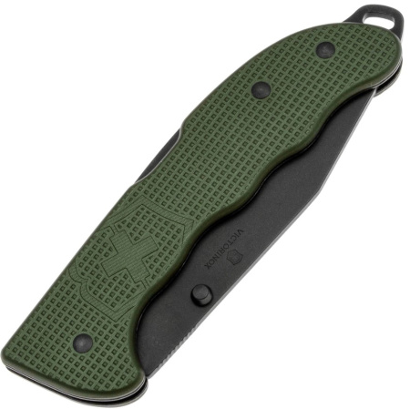 Нож Victorinox Evoke Alox - нож складной, черный клинок, зеленая алюмин.рукоять