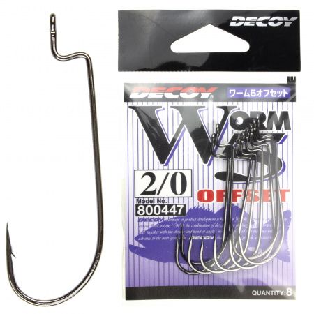 Крючок Decoy Worm5 Offset 1/0 (9шт/уп)