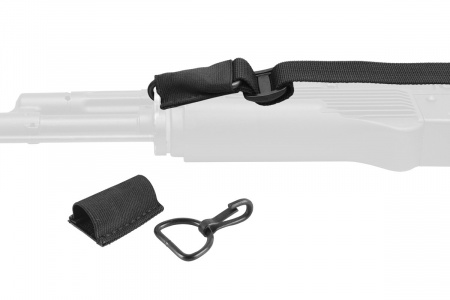 Ремень оружейный тактический Долг М3 1-2-3 точечный с мягкой подушкой универсальный Черный