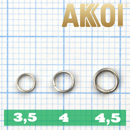 Заводные кольца AKKOI SNAP SR01 3.5# (20шт.)
