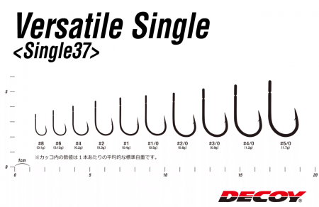 Крючек Decoy Single37 Versatile Single #8 TIN 8pc