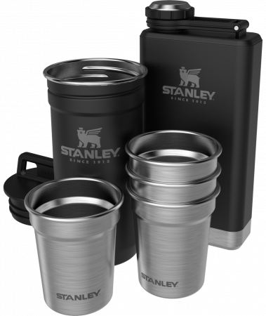 Посуда STANLEY Adventure Набор стопок 0,59ML+ Фляга 0,23L Черный