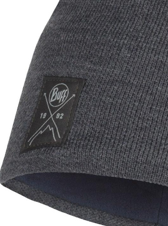 Шапка Buff KNITTED & POLAR HAT SOLID GREY (US:one size)