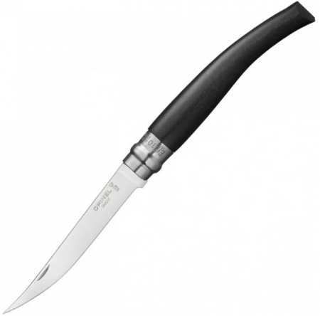 Нож Opinel Slim №10, нержавеющая сталь, рукоять из мозамбикского эбенового дерева