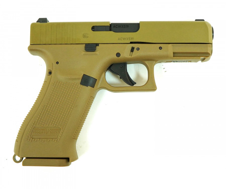 Пистолет пневм. Umarex Glock 19X кал.4,5мм (метал, цвет песок, blowback, pellet)
