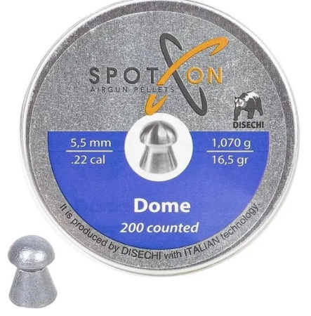 Пуля пневм. SPOTON Dome 5,5 мм, 1,07 гр. (200шт)