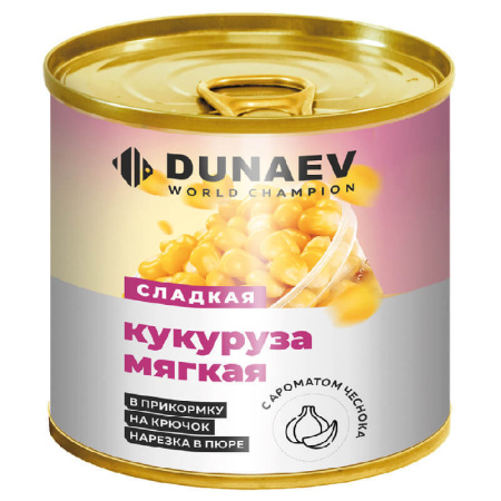 Кукуруза мягкая DUNAEV Ж/Б 400мл. Чеснок