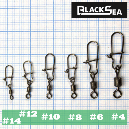 Карабины BS Baits A-Snap Swivel #14 10шт