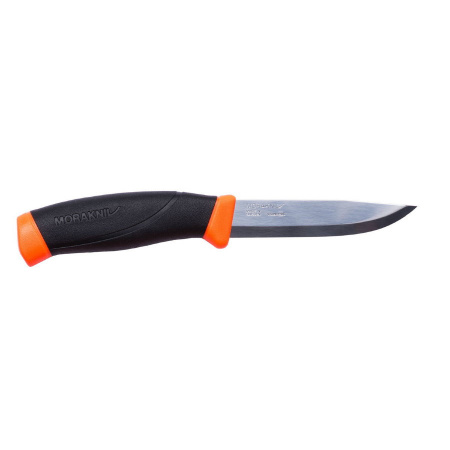 Нож Morakniv Companion F Orange, нержавеющая сталь, прорезиненная рукоять с оранжевыми накладкам