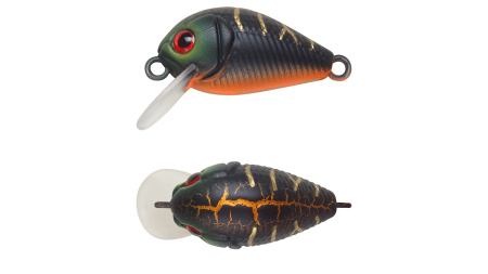 Воблер Strike Pro Crazy Plankton, 21 мм, 1,3 гр, Загл. 0,4м., SP, цвет: A208S Black Mat Tiger