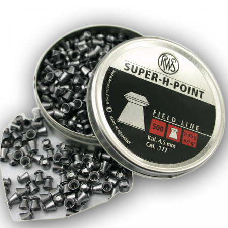 Пульки RWS Super-H-Point 4,5 мм 0,45 г (500 шт./бан.)