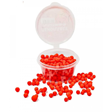 Пенопласт Lion Baits рыболовный Клубника (крас) 4-7мм
