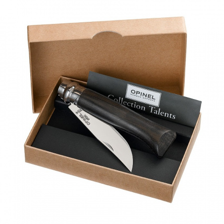 Нож Opinel Tradition Luxury №08, клинок 8,5см., нерж.сталь, зерк. полировка, рукоять- эбеновая
