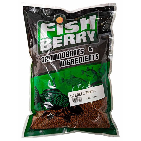 Пеллетс карповый FISHBERRY (криль, цв. -оранжевый) 2мм - 1 кг