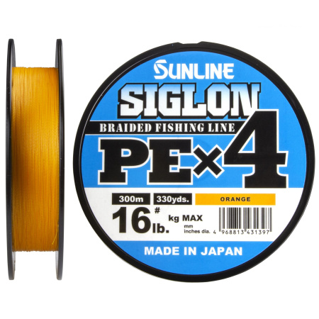 Шнур Sunline Siglon PE х4 300m (оранжевый.)