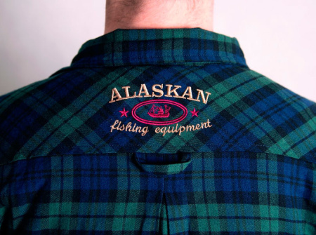 Рубашка Alaskan с мех. подкл. синяя клетка