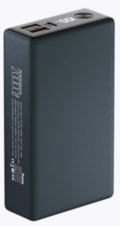 Внешний АКБ QX-20, 20000mAh, 22.5W QuickCharge3.0/PowerDelivery, LCD, темно-зеленый, OLMIO