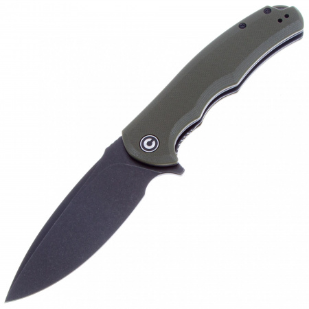 Складной нож CIVIVI Praxis 9Cr18MoV Steel Black Stonewashed Handle G10 OD Green