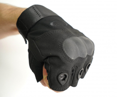 Перчатки тактические Oval укороченные Черные (XL)