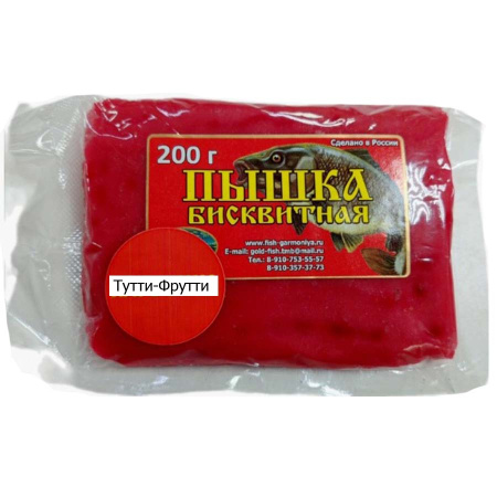 Пышка "Фиш Гармония" бисквитная тутти-фрутти 200гр