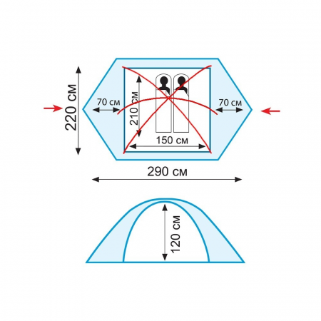 Tramp палатка Peak 2 (V2)