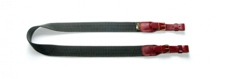 VEKTOR ремень для ружья из полиамидной ленты зелёной шириной 35 мм и кожаными накладками
