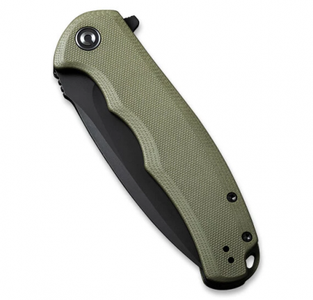 Складной нож CIVIVI Praxis 9Cr18MoV Steel Black Stonewashed Handle G10 OD Green