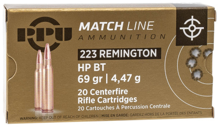 Патрон 223 Rem PPU Match HP BT 4,47г