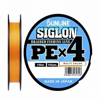 Шнур Sunline Siglon PE  х4 150m (оранж.)