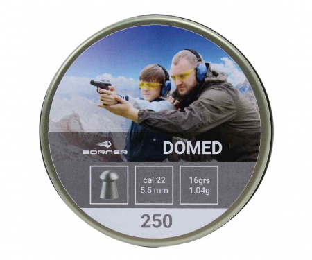 Пуля пневм. Borner "Domed", 4,5 мм., 0,55гр. (250 шт.)