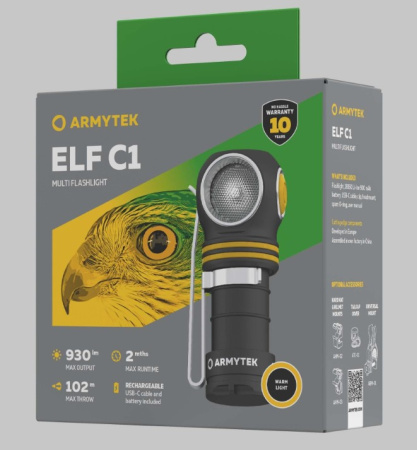 Фонарь Armytek Elf C1 USB-C Теплый