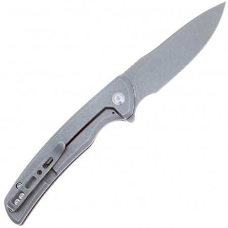 Складной нож SENCUT Tynan 10Cr15CoMoV Steel Gray Stonewashed Handle Stainless Black