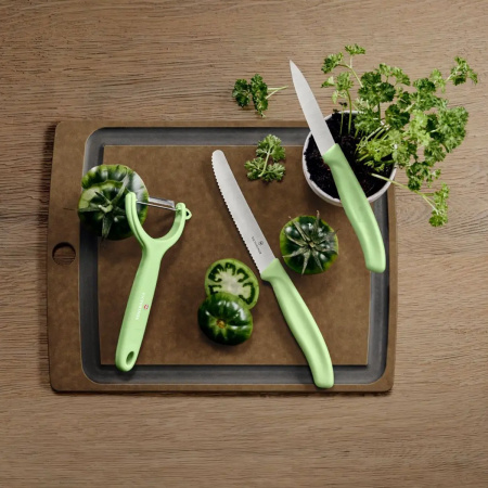 Набор ножей+овощечистка Victorinox, светло-зеленый