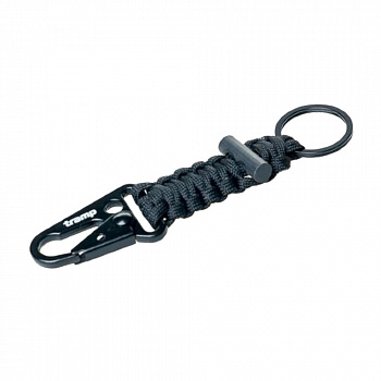 Tramp брелок паракордовый для ключей (карабин/кольцо для ключей/огниво) (черный)