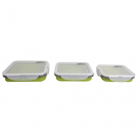 Tramp набор из 3х  силиконовых контейнеров (силикон, оливковый)