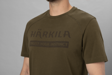 Футболка HARKILA Härkila  logo S/S t-shirt willow green