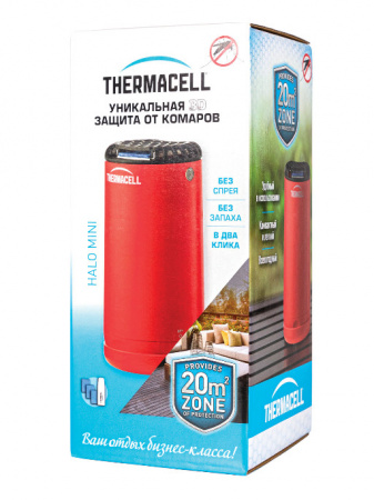 Прибор противомоскитный Thermacell Halo Mini Repeller Red (цвет красный, в комплекте: прибор + 1 газ
