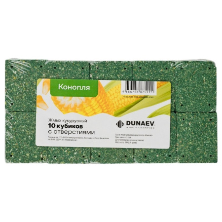 Жмых DUNAEV кукурузный Конопля 300г