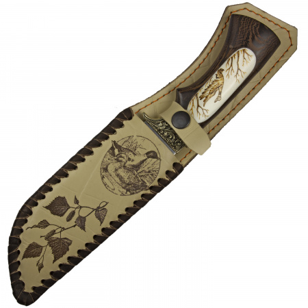 Нож Галеон,кован,ст95х18, венге,литье,кость,гравировка