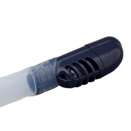 Трубка SARGAN "АГИДЕЛЬ" сухая 2 клапана, прозрачный/синий силикон