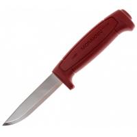 Нож Morakniv Basic 511 углеродистая сталь, пластиковая ручка (красная)