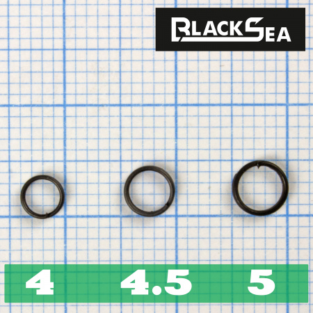 Заводные кольца BS Baits Split Ring Black #4.5 20шт